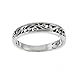 Sterling Silver Stack Ring Ornate Scroll Size 8