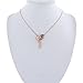 EVER FAITH Flamingo Pink Austrian Crystal Pendant Necklace Gold-Tone
