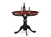East West Furniture ANT-BLK-T Round Table, 36-Inch, Black/Cherry Finish
