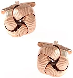 Big Intricate Knot Rose Gold Metal Cufflinks