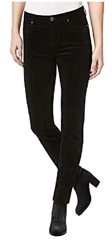 Buffalo David Bitton Women's Mid-Rise Slim and Sculpt Skinny Cords, Black, 12/32