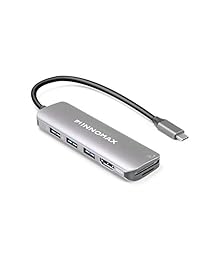 MacBook, MacBook USB C HUB, InnoLife   magichub USB tipo C Hub de adaptador de USB C ( Plata) con mini lector de tarjetas SD, lector de tarjetas SD, 3 puertos USB 3.0 para 2016 newmacbook, Chromebook Pixel y más