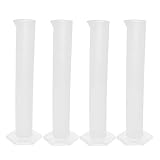 Plastic Lab Experiment Water Graduated Measuring Beaker Cup 100mL 4pcs