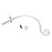 Gray Bunny Outdoor Plant Hanger Hook, 15” Hand Forged Curved Iron Wall Hooks for Bird Feeders, Lanterns, Wind Chimes, Patio Decor - White