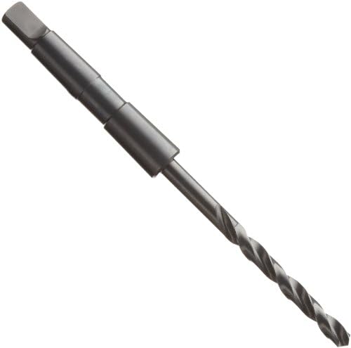 Precision Twist 5ATS High Speed Steel Taper Shank Drill Bit, Black Oxide Finish, Morse Taper Shank, Spiral Flute, 118 Degree Point Angle, 10.00mm