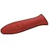 Lodge Silicone Hot Handle Holder - Red Heat Protecting Silicone Handle for Lodge Cast Iron Skillets with Keyhole Handle