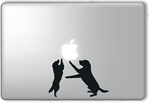 Dogs Playing with Apple - Apple Macbook Laptop Vinyl Sticker Decal