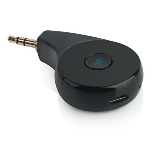 Bluetooth Receiver, Portable Wireless Audio Adapter 3.5 mm Stereo Output (Bluetooth 4.2, A2DP, Built-in Mic) Bluetooth Receiver Car Kit for Home Audio Music Sound System Mobile Phone Tablet PC