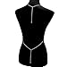 Fashion 21 Women's Sexy Bikini Bra Shaped Chain Twisted Rope Simple Body Jewelry (Silver Tone)