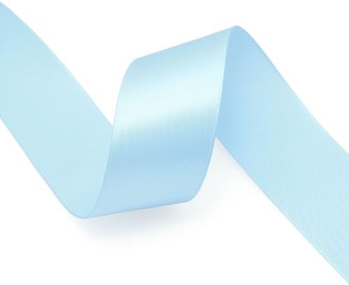 Satin Ribbon 1-1/2 Inch Wide 50 Yards Roll, LIGHT BLUE