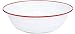 Crow Canyon Home Enamelware Medium Basin, 8 quart, Vintage White/Red (Single)
