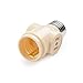 Cable Matters ETL Listed 2-Pack Light Socket to Plug Adapter (Light Socket Outlet/Light Bulb Adapter) with 2X AC Outlets in Ivory