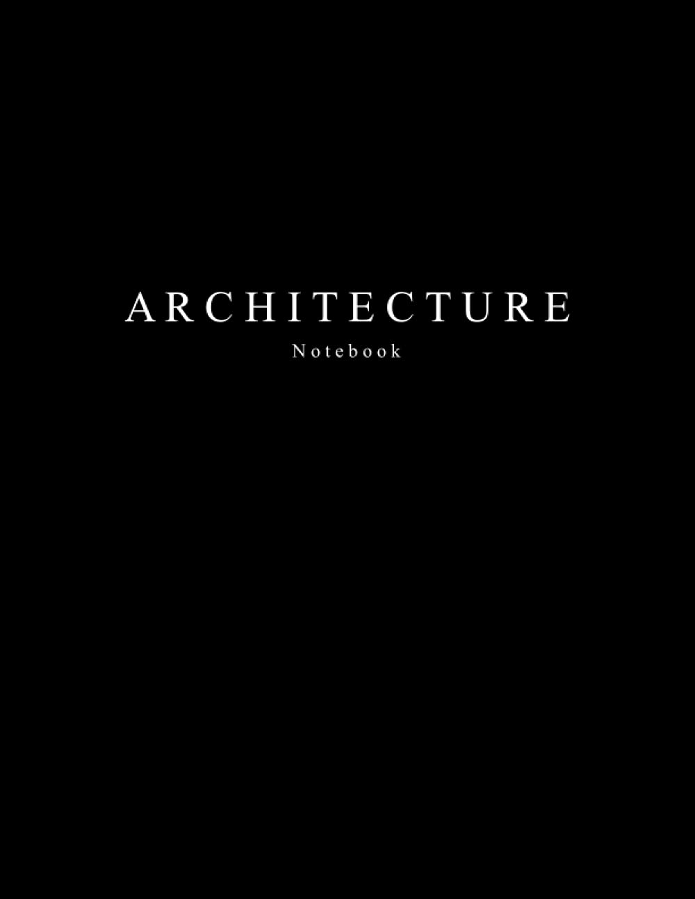 Architecture notebook: Grid Paper Notebook - Large 8.5" x 11" Size 110 Sheets Graph Paper Black Cover