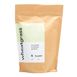 BoxedOff Vegan Wheatgrass Juice Powder 300g, Premium Natural Superfood Supplement. 30 Day Supply. Our Grass is Always Greener