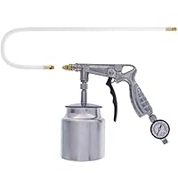 TCP Global Air Rust Proofing and Undercoating Gun with Gauge & Suction Feed Cup - Includes 22" Long Flexible Extension Wand with Multi-Directional Nozzle - Spray Truck Bed Liner, Rubberized Undercoat
