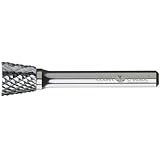 Cobra Carbide11443 Micro Grain Solid Carbide Inverted Cone Burr, Single Cut, Shape N SN-42, 1/8" Shank Diameter, 1/8" Head Diameter, 3/16" Cutting Length (Pack of 1)