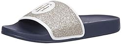 Tommy Hilfiger Women's DANAA Slide Sandal, Gold, 8