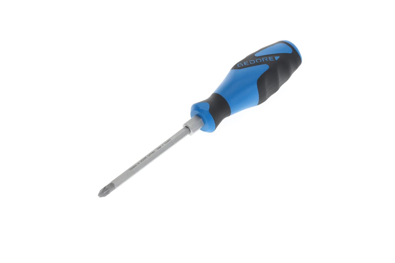 GEDORE Screwdriver Phillips PH0 with striking cap, Screwdriver, 3-component handle, length 205 mm, Tool, 2160SK PZ 2