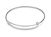 Adjustable Charm Bangle Bracelet Sterling Silver with 4 Free Sterling Silver Jump Rings