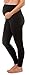 Stretch Maternity Leggings Seamless Solid Color Nursing Clothes Tights, Black, One Size