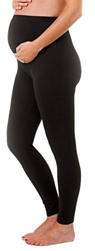 UPC 611989066811, Stretch Maternity Leggings Seamless Solid Color Nursing Clothes Tights, Black, One Size