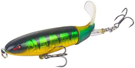 CreameBrulee 10CM 13G Whopper Popper Topwater Fishing Lure 3D Eyes Plastic Artificial Bait