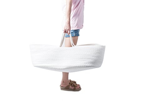 ICEBLUE Spacious Soft Moses Basket Cradle Bedding Set Nursery Storage Basket Toy Basket Baby Shower gift set (gender-neutral) - Thumbnail 6