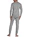 Lusofie Mens Thermal Underwear Union Suit Base Layer Henley Adult Onesiethumb 1