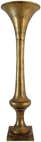 Selectives 16-880 Duraina Fluted Vase III 30" Tall Duraina Fluted Vase, Old Gold