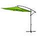 FLAME&SHADE 10 ft Offset Cantilever Outdoor Patio Umbrella - Apple Green