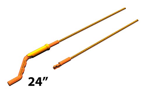 FlexiSnake Drain MAX-Drain Clog Remover Kit Includes, Rotating Handle and 2 Micro-Hook Refill Wands - Thin, Flexible and Easy to Use - Safe for Most Drains and Grates, Made in USA, 24-Inch