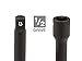 TEKTON 1/2 Inch Drive Impact Extension Set, 3-Piece (3, 6, 8 in.) | 4971