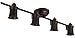 AWEHIRU 4 Light Track Lighting Wall and Ceiling Mount Fixture Kitchen and Dining Room, Oil Rubbed Bronze