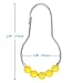 Amazer Shower Curtain Hooks Rings, Decorative Shower Curtain Hooks Stainless Steel Shower Curtain Rings and Hooks for Bathroom Shower Rods Curtains-Set of 12, Yellow