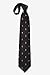 Wild Ties Black Microfiber Tie | Skull & Crossbones Necktie