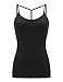 Regna X Re-Order Womens Basic Round Neck Strappy Criss Cross Tank Tops (S-3X, Plus Sizes)