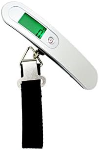 KUFUNG Digital Luggage Scale, QITONG Backlight LCD Display High Precision Hanging Scale 110 lb/50KG With Backlit,Electric Portable Handy Scale,Silver