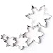 Ambari Christmas Cookie Cutter Set, Snowflake Cookie Cutter, Metal Cookie Cutters, Fall / Winter / Holiday Decorating Mold Tool, Fondant Tools – Include 5 Different Sizes
