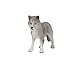 Buorsa 2 pcs Gray Nature Wild Wolf Cute Animal Model Figurine Action Figures Kids Playset Toy