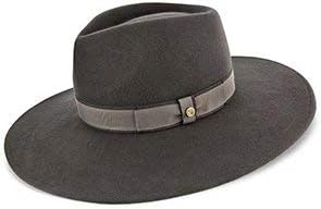 grey wide brim hat