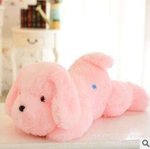 BEEPUBZ Light LED Stuffed Cute Dog Animals Plush Toys Gifts for Your Kids (20 Inch, Pink)