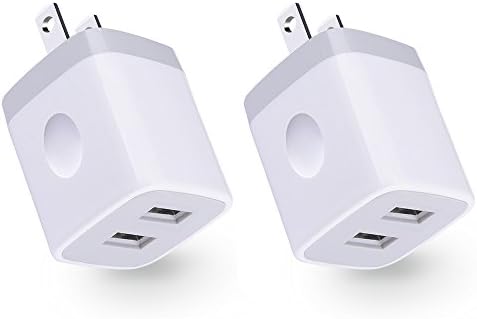 Wall Charger,Charger Brick,Usb Brick Power Cube CableLovers 2.1A Wall Charger Adapter Dual Port Quick Charger Block for iPhone 7/6S/6S Plus/6 Plus/6/5S/5, Samsung Galaxy S7/S6/S5 Edge, LG, HTC, Huawei
