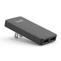 Extra Slim Wall Charger 2-Port USB-A Universal Charger with Smart IC Technology - Fast Charging for iPhone, iPad, Smartphones,Tablets and Other USB 2.0 Devices (Foldable)