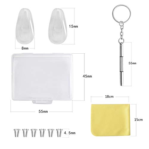 SMARTTOP 6 Pairs Eyeglass Nose Pads Silicone Air Chamber Nose Pad Kit