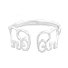 S&E Women's Sterling Silver Hollow Out Elephant Opening finger Rings, Filigree Hammered Elegant Jewelry