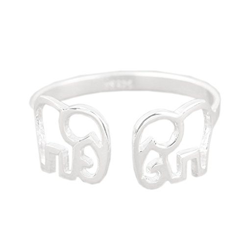 S&E 925 Silver Sterling Ring Women Girl Elephant Butterfly Open Adjustable Rings B