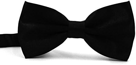 Goodbuy Pre Tied Bow Tie for Men Boys Kids Elastic Band (Black)