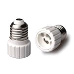 Reptile Basking Bulb Adapters; E27 standard thread to Halogen GU10, double pin, twist & lock, set of 2