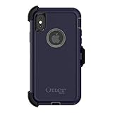 OtterBox Defender Series Screenless Edition Case & Holster for iPhone X/Xs (Renewed) - Stormy Peaks (Agave Green/Maritime Blue)
