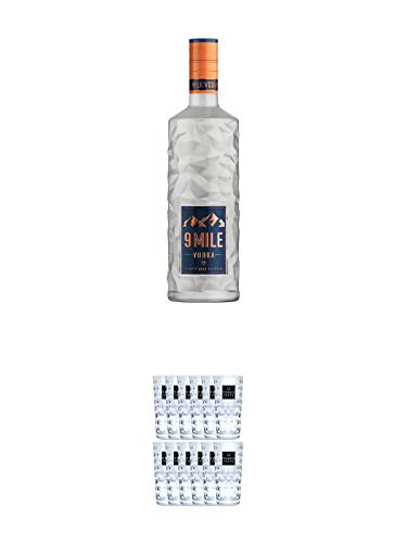 9 Mile Vodka Deutschland 3,0 Liter + Three Sixty Vodka Gläser 12 er Karton